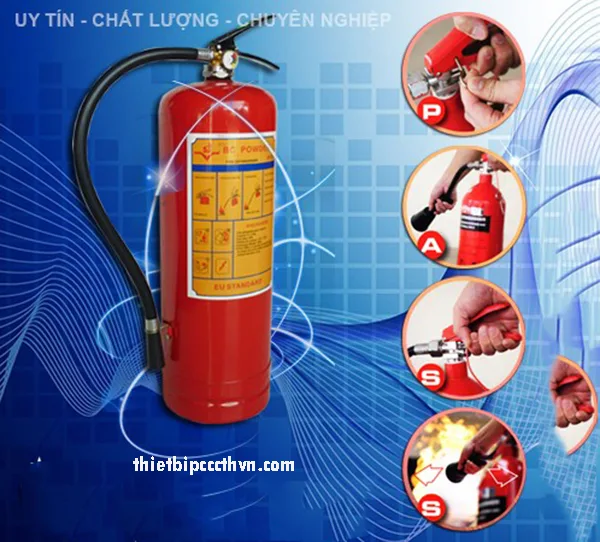 Cách ử dụng bình chữa cháy bột 4kg