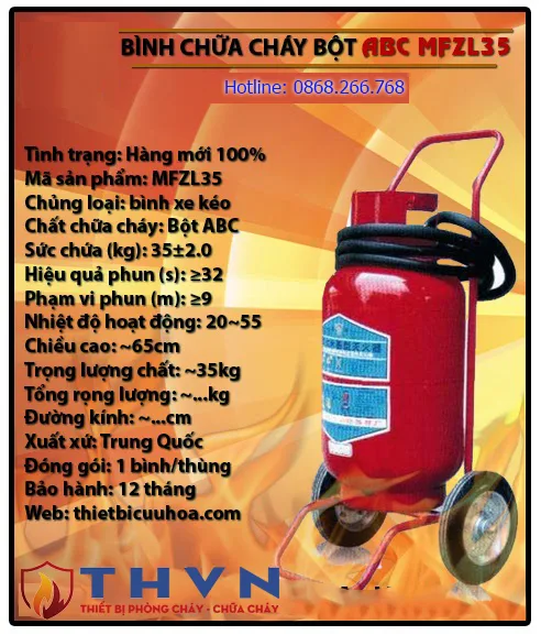 Bình chữa cháy bột ABC 35kg