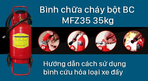 Bình chữa cháy Xe đẩy MFZ35 35kg BC